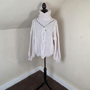 Dreamers Turtleneck Pullover Women's Sweater Casual Knit Size M